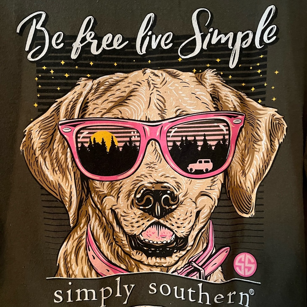 Simply Southern Golden Dog Jeep- Olive colored shirt